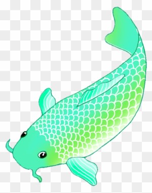 Green Koi Fish Sketch - Koi Fish Gif Png - Transparent PNG Free Download