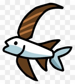 Flying Fish - Fish Scribblenauts Animals - Transparent PNG Free Download