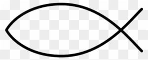 Fish Line Drawing - Simple Fish Outline - Transparent PNG Free Download