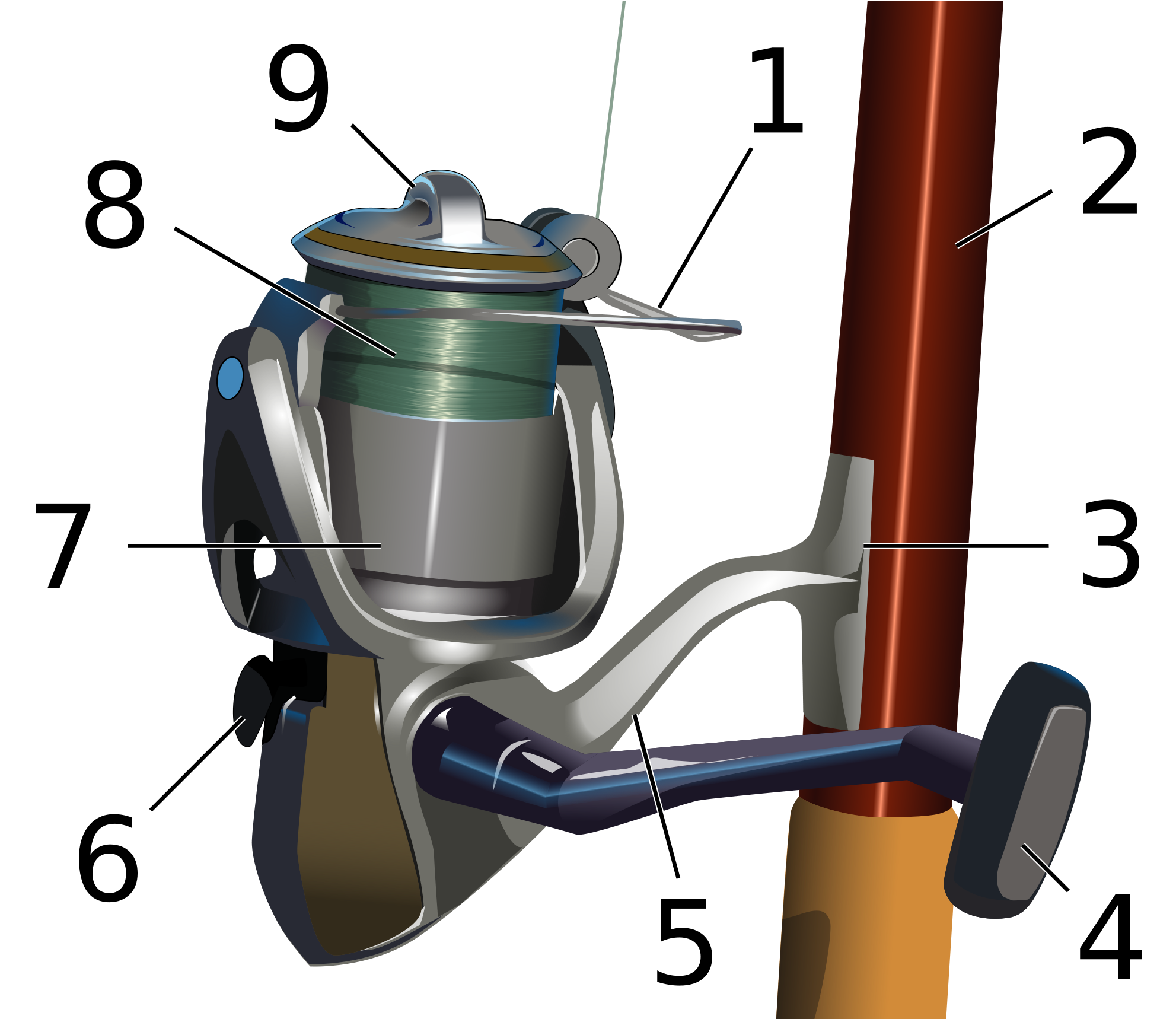 Open - Parts Of A Fishing Reel - Transparent PNG Free Download
