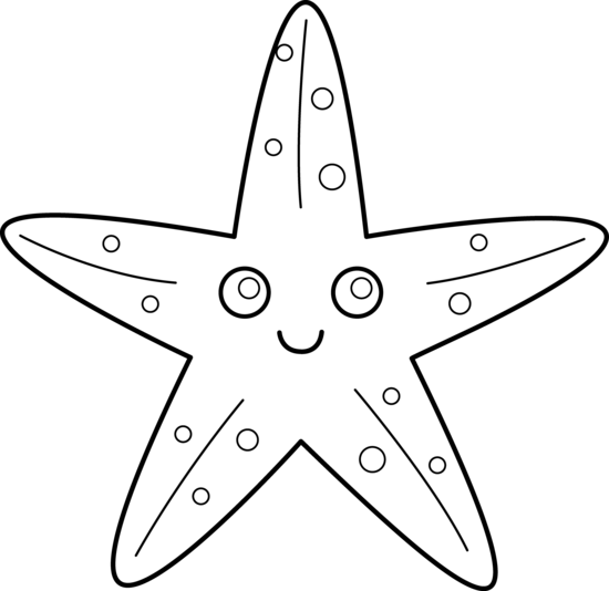 Outline Images Of Star Fish - Transparent PNG Free Download