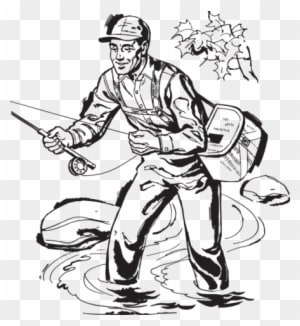 Man Fishing In River - Fishing - Transparent PNG Free Download