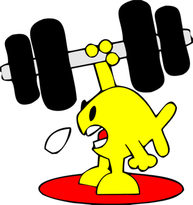 Weight Lifting Clipart - Cartoon Fish Lifting Weights - Transparent PNG Free Download