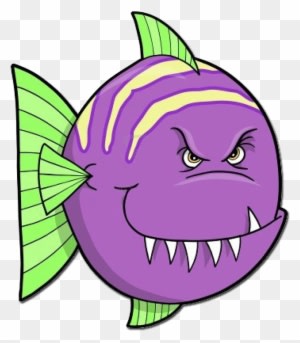Fish, Drawing - Big Bad Fish Cartoon - Transparent PNG Free Download