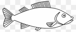 Absolutely Design Clip Art Fish Black And White Easy - Fish Outline - Transparent PNG Free Download