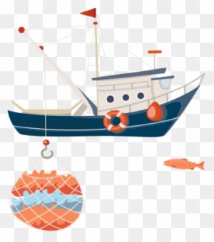 Boat - Fish Traceable In The Sea While Purse Seine Fishing - Transparent PNG Free Download