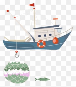 Boat - Fish Traceable In The Sea While Purse Seine Fishing - Transparent PNG Free Download