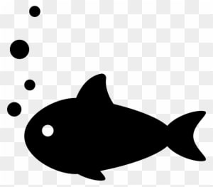 Fish With Four Bubbles Comments - Fish With Bubbles Silhouette - Transparent PNG Free Download