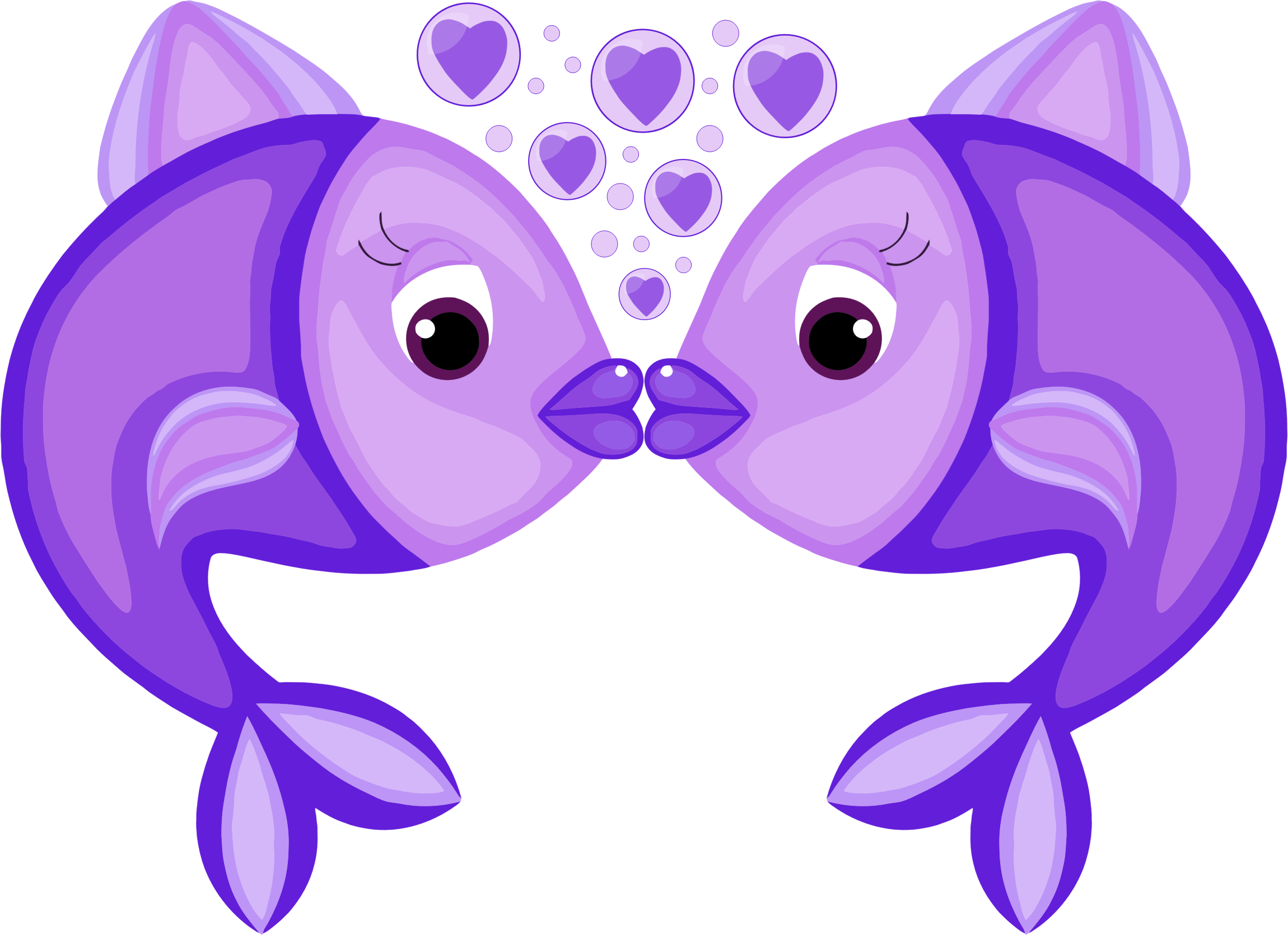 Related Love Fish Clipart - Fish In Love Clipart - Transparent PNG Free Download