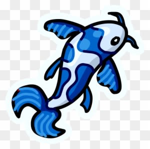 Blue Fish Pin - Blue Koi Fish Png - Transparent PNG Free Download