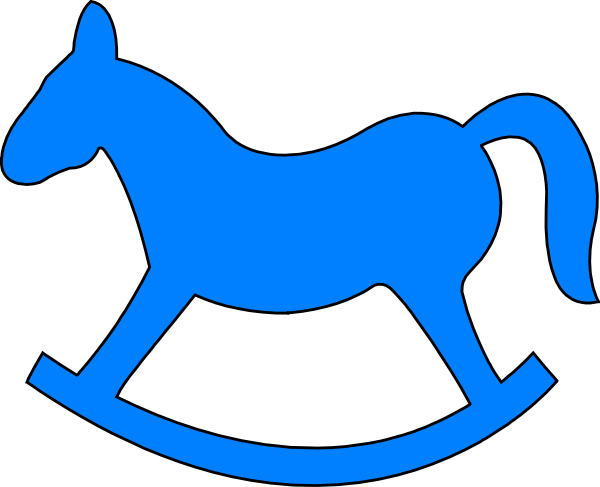Blue Rocking Horse Clip Art - Rocking Horse Clip Art - Transparent PNG Free Download