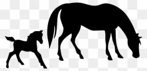 Free Mare And Foal Horse Clipart - Horse Silhouette - Transparent PNG Free Download