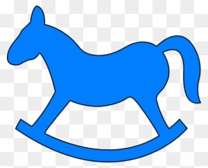 Blue Rocking Horse Clip Art - Rocking Horse Clip Art - Transparent PNG Free Download