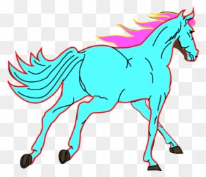 Grey Horse Cartoon - Transparent PNG Free Download