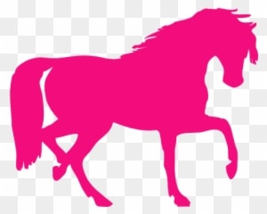 Hot Pink Horse Clip Art At Clker - Horse Silhouette Clip Art - Transparent PNG Free Download