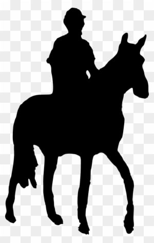 Western Horse And Rider Silhouette - Man On Horse Silhouette - Transparent PNG Free Download