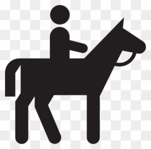 Horseback Riding Clipart - Stickman On A Horse - Transparent PNG Free Download