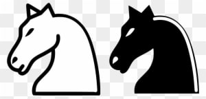 Chess Tile Knight I7z197 Clipart - Chess Horse Black And White - Transparent PNG Free Download