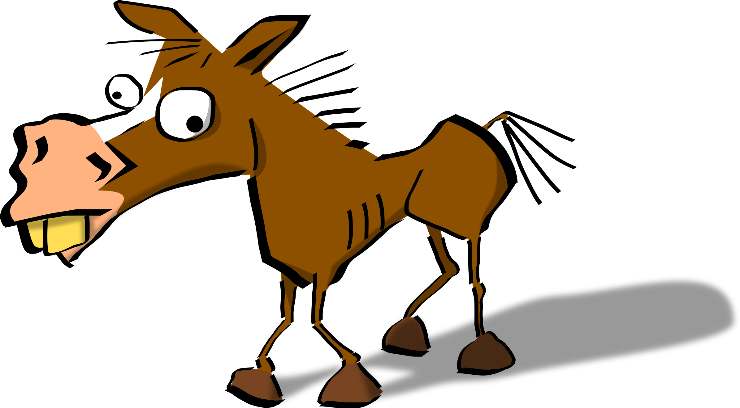 Clipart Crazy Horse Colored - Funny Horse Clip Art - Transparent PNG Free Download