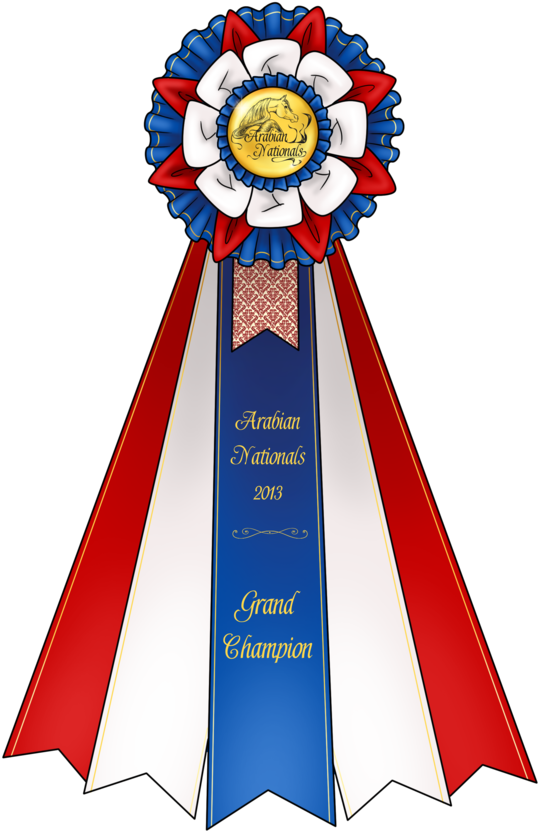 Arabian Nationals - Grand Champion Horse Show Ribbon - Transparent PNG Free Download