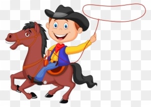 Album - Cowboy On Horse Cartoon - Transparent PNG Free Download