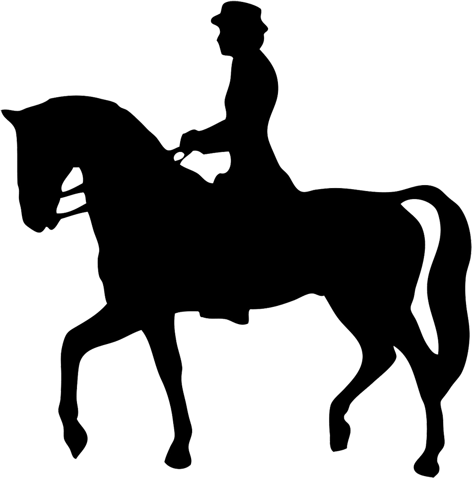 Images For Jumping Horse Clip Art Free - Man On Horse Silhouette - Transparent PNG Free Download