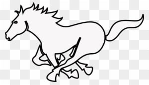 Running Horse Outline Clip Art - Outline Of A Horse Running - Transparent PNG Free Download