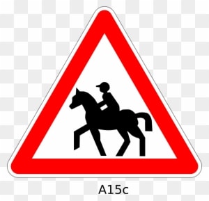 Big Image - Horse Traffic Sign - Transparent PNG Free Download