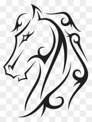 Tattoo Clipart Line Drawing - Horse Tattoo Designs - Transparent PNG Free Download