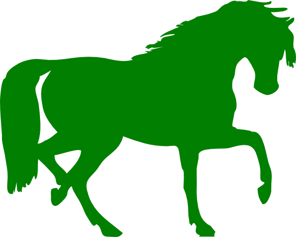 Green Horse Clip Art At Clker - Horse Silhouette Clip Art - Transparent PNG Free Download