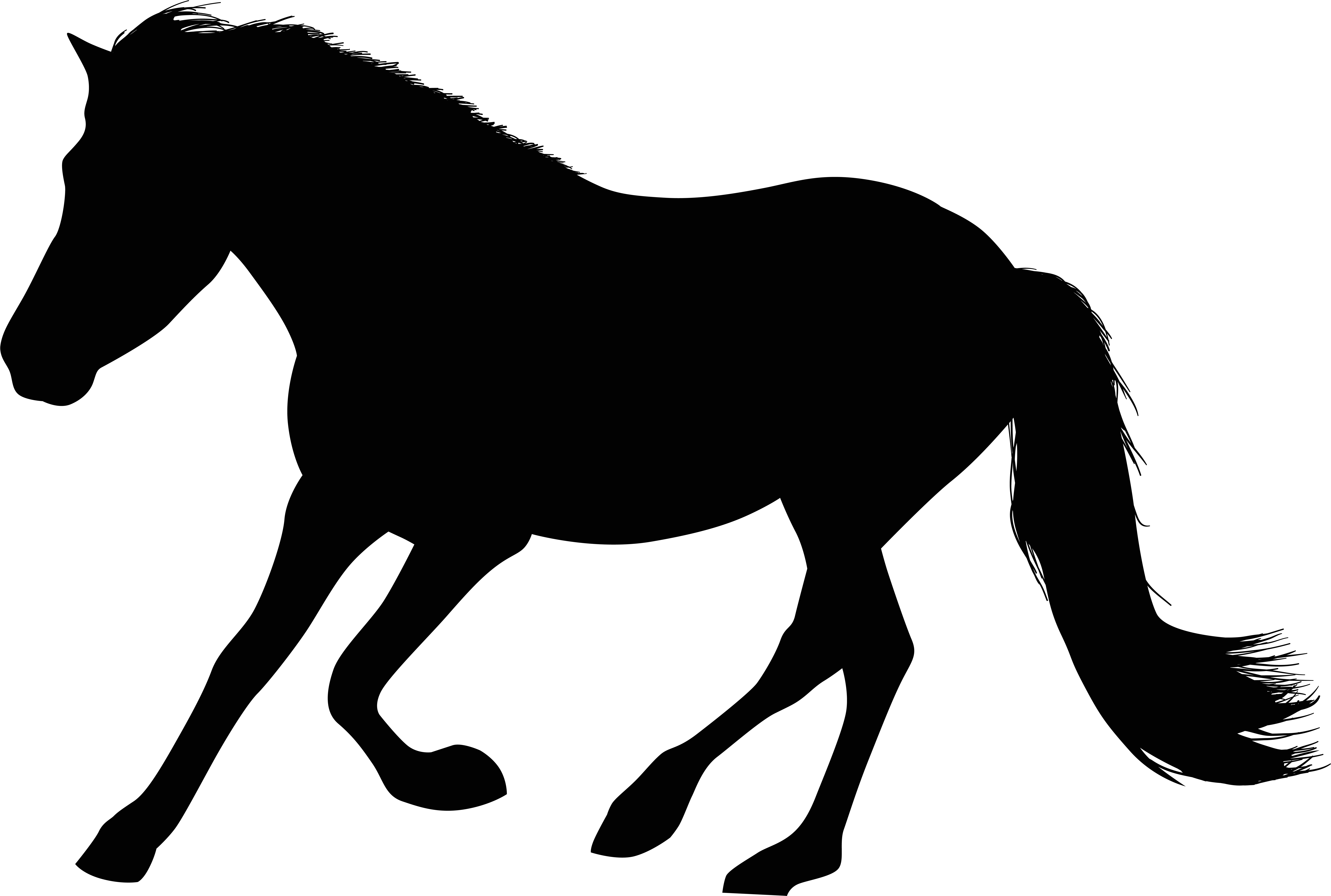 Running Horse Silhouette Clip Art Imageu200b Gallery - Horse - Transparent PNG Free Download