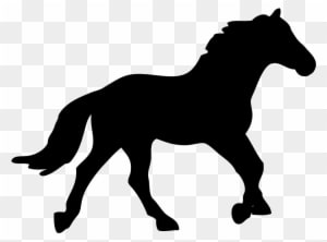 Running Horse Silhouette Clip Art Free - Public Domain Horse Silhouette - Transparent PNG Free Download