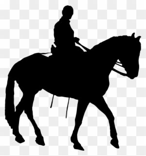 Clipart - Man On Horse Silhouette - Transparent PNG Free Download