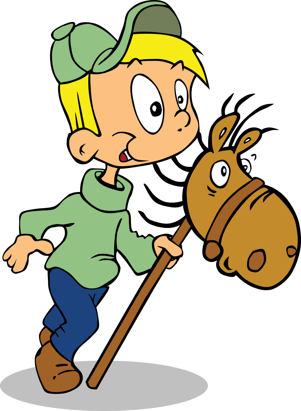 Boy On Toy Horse 555px - Boy And Horse Clip Art - Transparent PNG Free Download