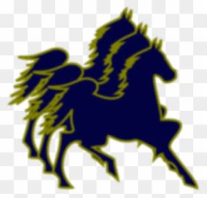 Triple Horse Blue And Tan Clip Art At Clker - Triple Horse - Transparent PNG Free Download