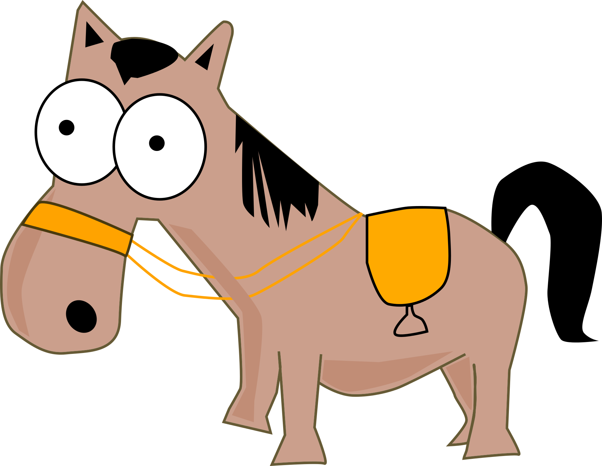 Cartoon Cowboy Horse 3, Buy Clip Art - Funny Horse Clipart - Transparent PNG Free Download