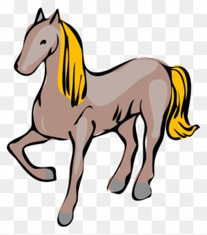 Cartoon Cowboy Horse 18, - Mare Horse Clipart - Transparent PNG Free Download