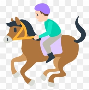 Mozilla - Horse Riding Emoji - Transparent PNG Free Download