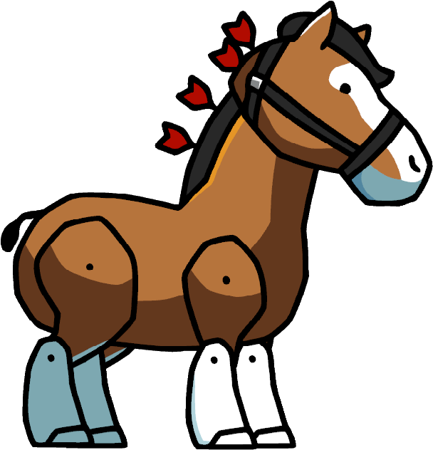 Trojan Horse Clipart Scribblenauts - Scribblenauts Remix Horse - Transparent PNG Free Download