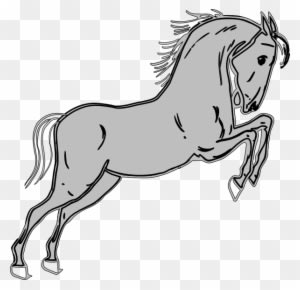 Grey Jumping Horse Clip Art At Bclipart Com Vector - Grey Horse Clipart - Transparent PNG Free Download