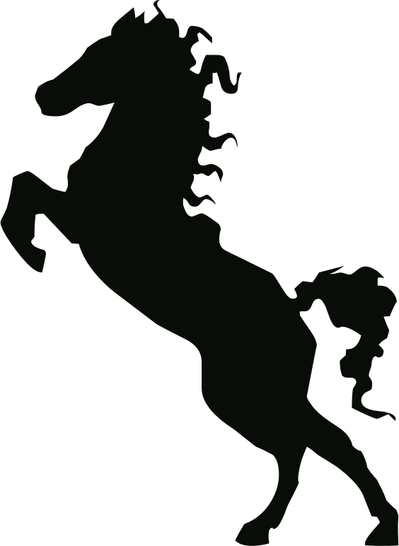 Stallion Clipart Transparent - Horse On Hind Legs Silhouette - Transparent PNG Free Download
