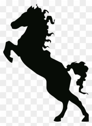 Stallion Clipart Transparent - Horse On Hind Legs Silhouette - Transparent PNG Free Download