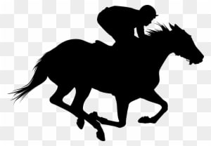 Clipart Race Horse Silhouette - Horse Racing Silhouette Png - Transparent PNG Free Download