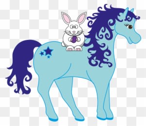 Blue Horse Cliparts - Easter Horse Clip Art - Transparent PNG Free Download