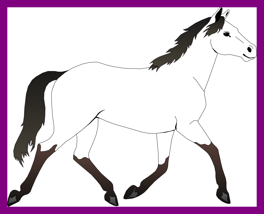 Incredible Black And White Horse Clipart Best Picture - Mustang Horse Coloring Pages - Transparent PNG Free Download