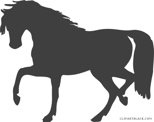 Horse Quality Animal Free Black White Clipart Images - Horse Silhouette No Background - Transparent PNG Free Download
