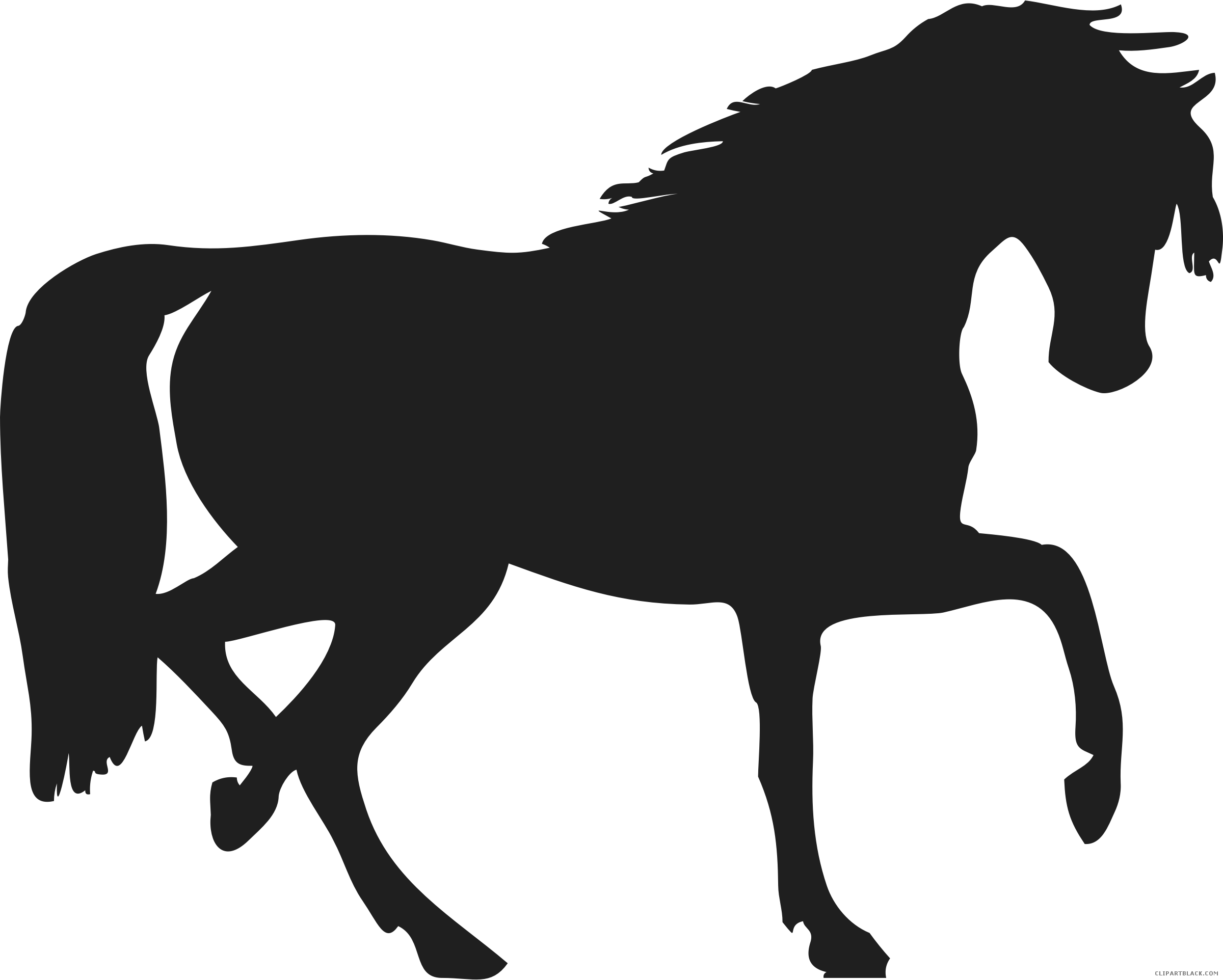 Horse Silhouette Animal Free Black White Clipart Images - Horse Silhouette Clip Art - Transparent PNG Free Download