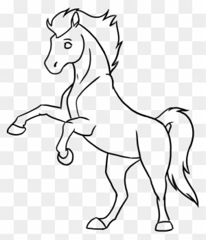 Horse Rearing Lines By Jessirenee On Deviantart - Horse Rearing Up Drawing - Transparent PNG Free Download
