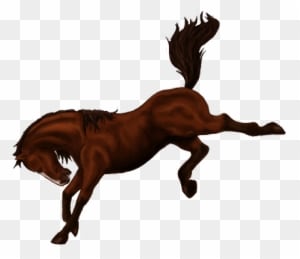 Clipart Retro Black And White - Horse Bucking Clipart - Transparent PNG Free Download