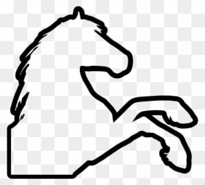 Horse Raising Feet Outline Right Side View Comments - Horse Outline - Transparent PNG Free Download